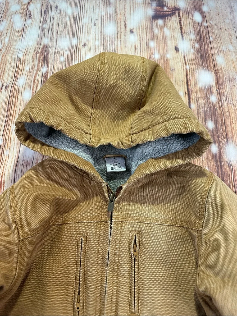 Carhartt Hooded  Jacket in Brown Little Boys  Size 5